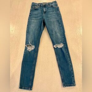 Topshop Moto Jamie High Waist Skinny Jeans W28 L32 Distressed
